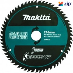 Makita E-08925 - 216mm x 30/25.4 x 60T TCT Efficut Wood Saw Blade